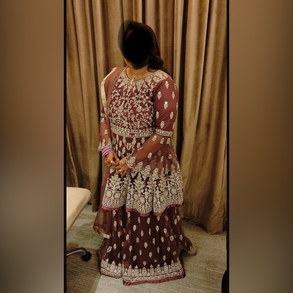 Dresses & Skirts - Ethnic Indian/Pakistani heavy Embroidery Sarara with Pepplum top.